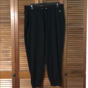 Black plus size joggers